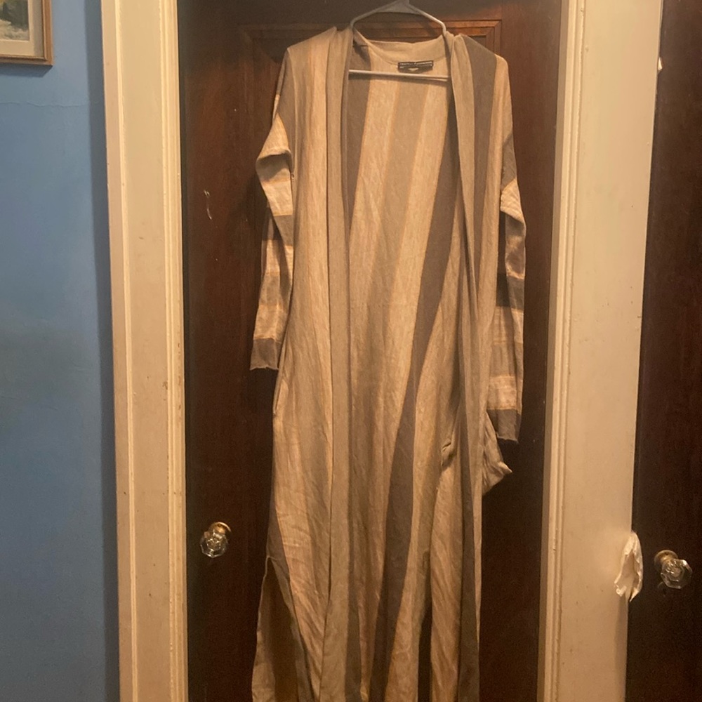 Peruvian connection long striped cardigan